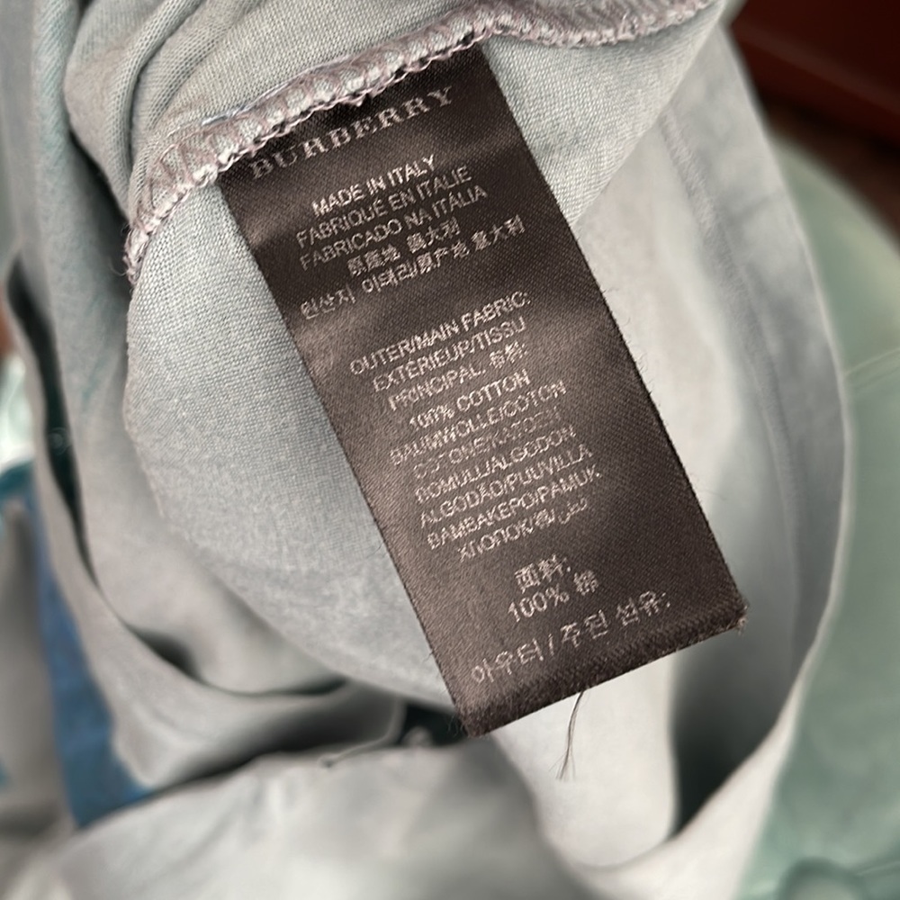 Mens Burberry Prorsum SS13 Metallic stripe T-shirt small - Picture 4 of 4